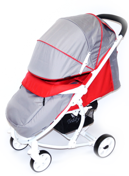 Прогулочная Коляска Мишутка Sl-461 Серая С Терракотовым - Baby Transport (439x600)