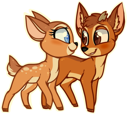 Teeny Otps - Bambi/faline - Bambia And Faline (477x437)