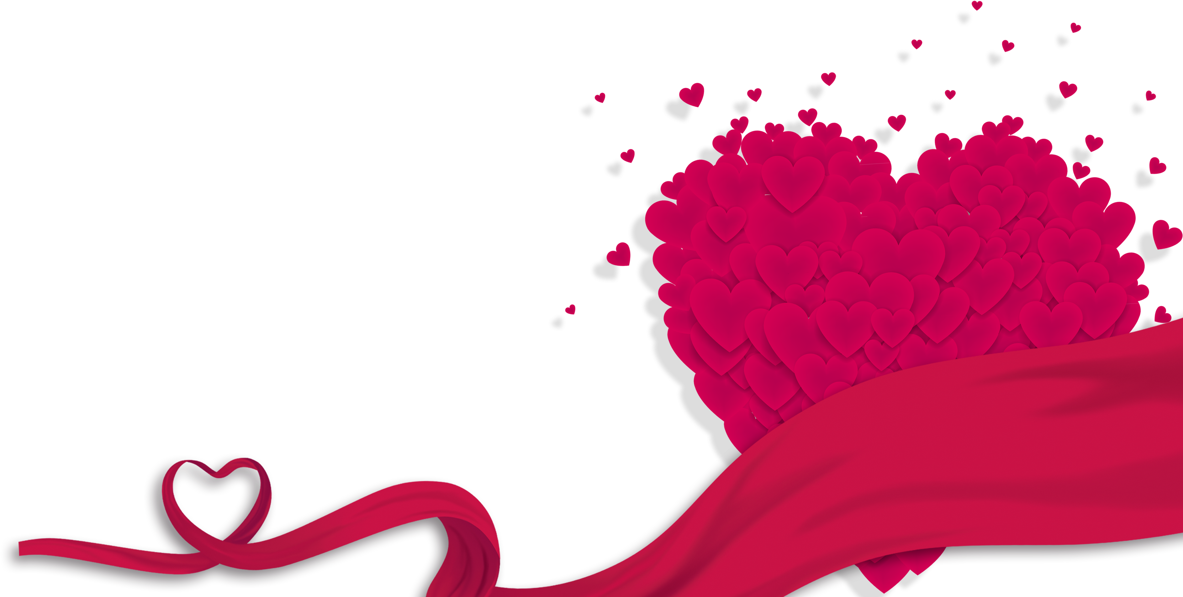 Canadian Thanksgiving Heart Ribbon Material,love Element - Canadian Thanksgiving Heart Ribbon Material,love Element (3937x1969)