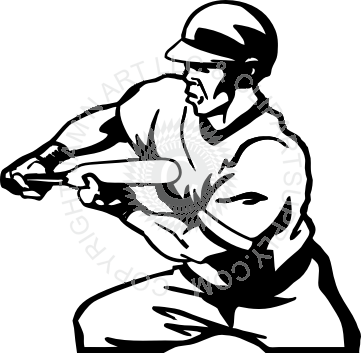 Player Bunt - Bunt Baseball Clipart (361x353)