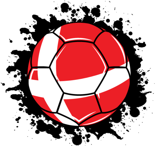 Denmark Flag Soccer Ball Kongeriget Danmark Danish - Brazil T Shirt Design (600x590)
