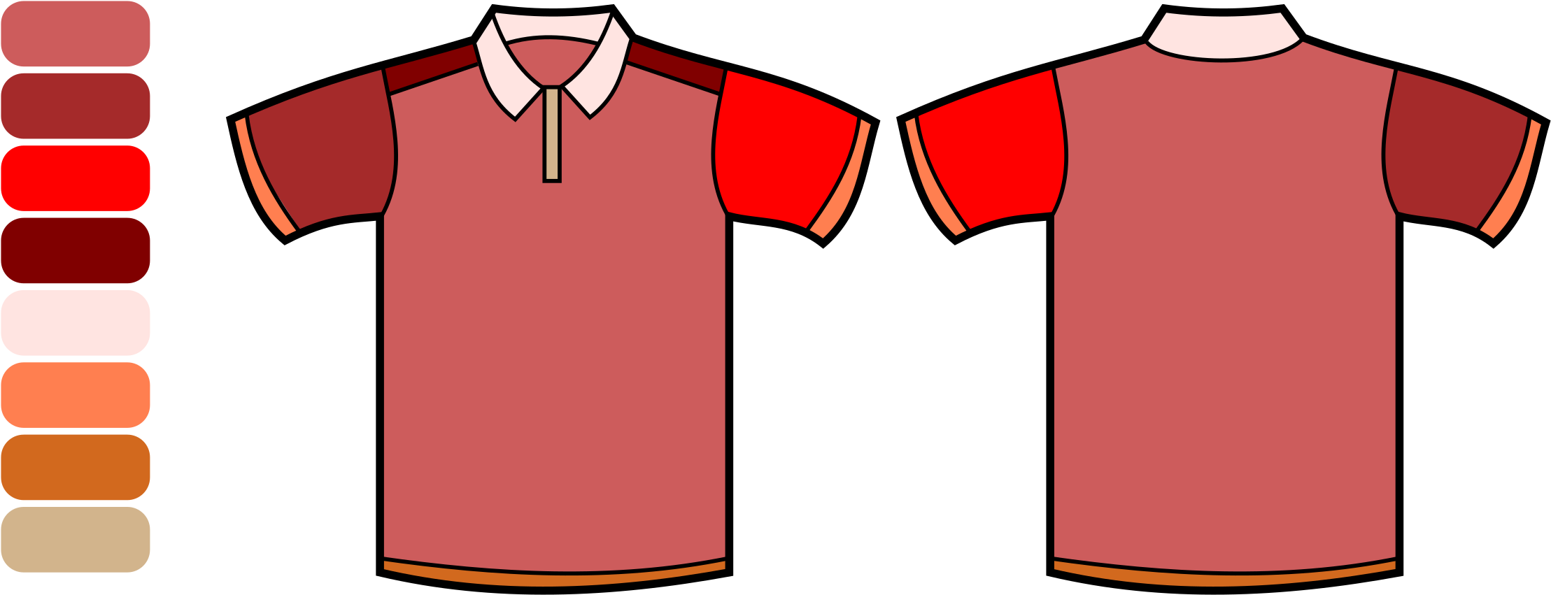 Clipart - T-shirt (2400x1034)
