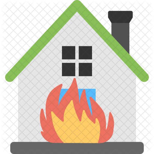 House On Fire Icon - Emblem (512x512)