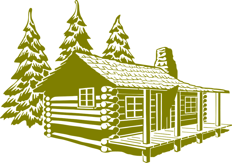 House On Fire Clipart 15, - Log Home Exterior Drawing (960x675)