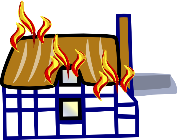 House Fire Clipart - Clip Art (600x474)