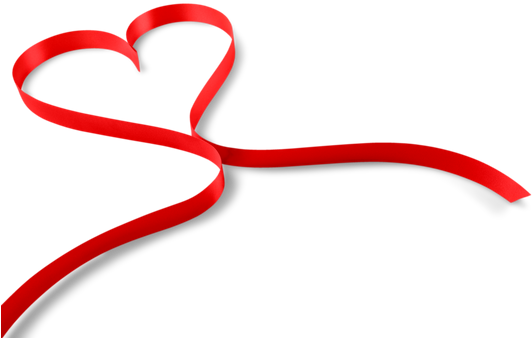 Heart-shaped Red Ribbon - Heart-shaped Red Ribbon (550x359)
