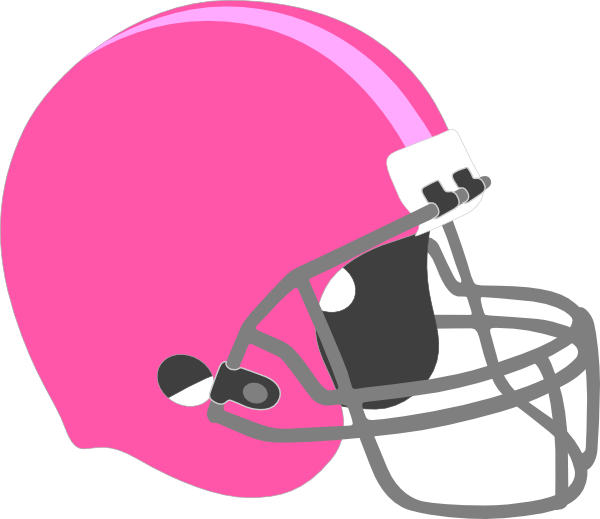 Free Football Cliparts Pink, Download Free Clip Art, - Helmet And Football Drawing (600x519)