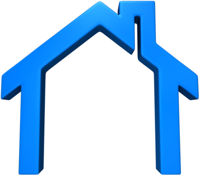 House Outline Logo - Blue House Clip Art Png (500x438)