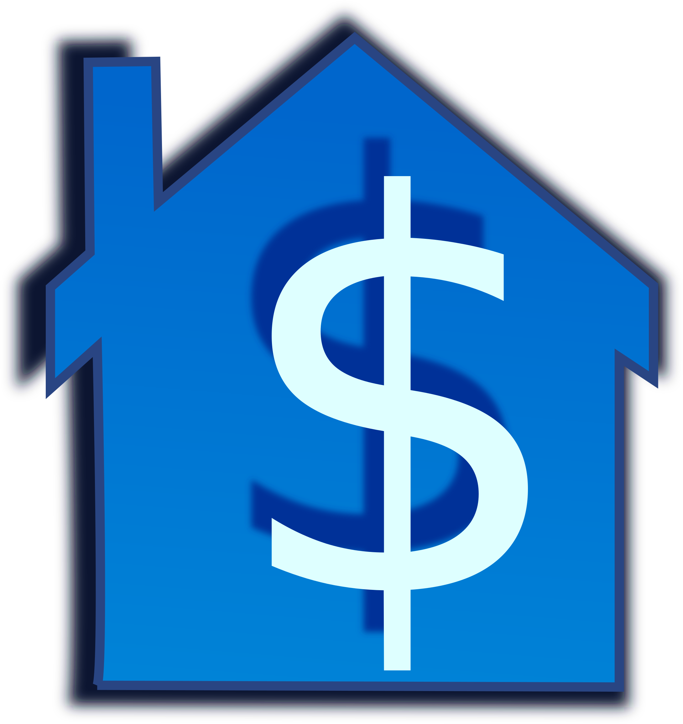 Dollar Sign Blue Vector Png (2400x2400)