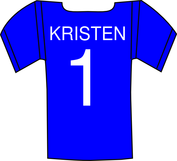 Jersey Kristen Clip Art - Football Shirt Clip Art (600x546)