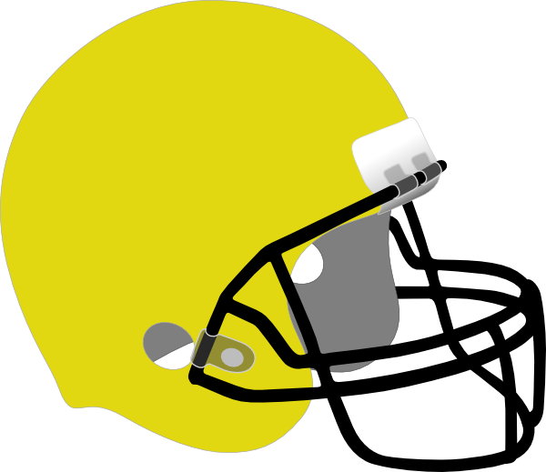 Yellow Football Helmet Clipart - Green Yellow Football Helmet (600x519)