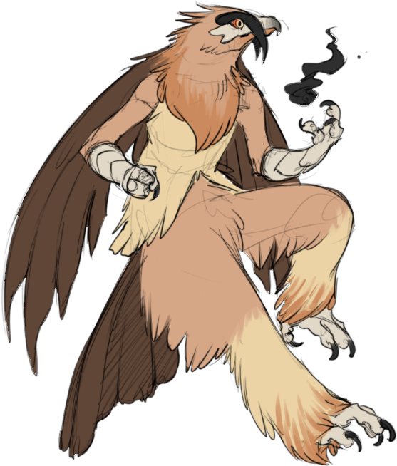 Pokemon Variants- Based On The Bearded Vulture Aka - Secretarybird Blaziken (600x700)