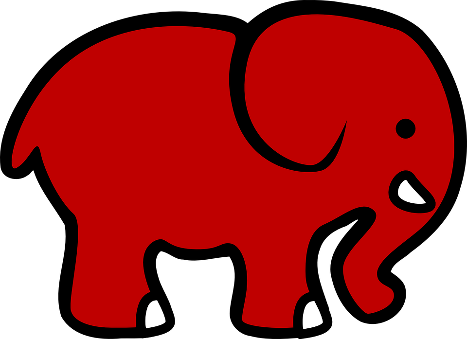 Alabama Elephant Face Clipart - Delta Sigma Theta Elephant (960x697)
