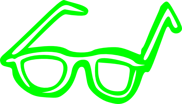 Neon Cliparts - Clipart Of Glassess Black And White (600x343)