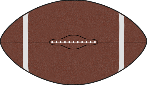 American Football Ball Clipart - Balon De Americano Vectorizado (500x290)