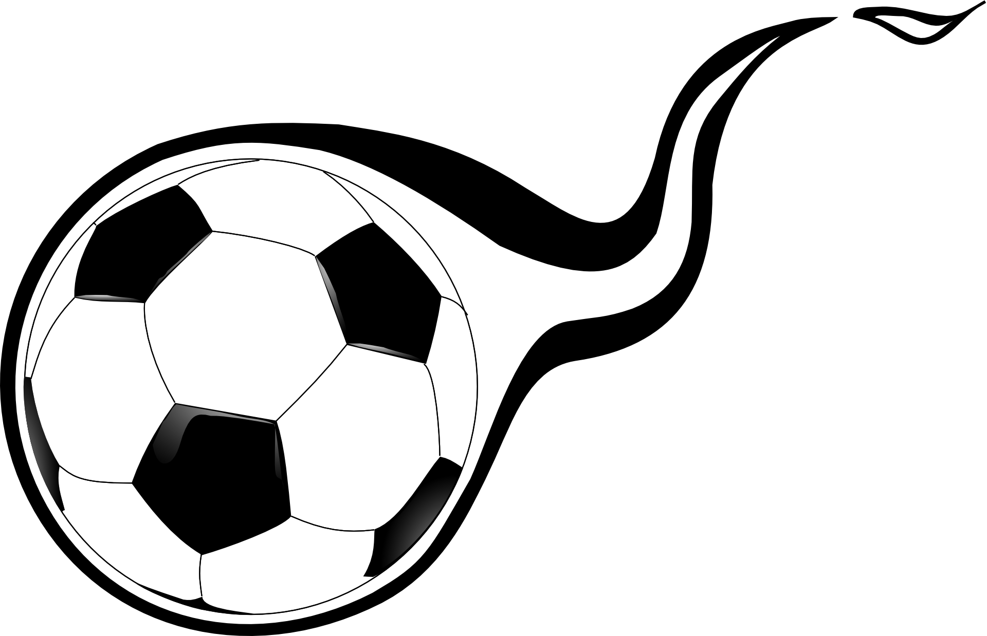 Football Sport Clip Art - Soccer Ball Flying Png (1920x1238)