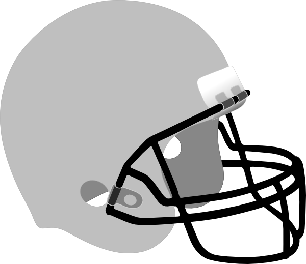 Football Helmet Clip Art At Clker - Gray Football Helmet Clipart (600x519)