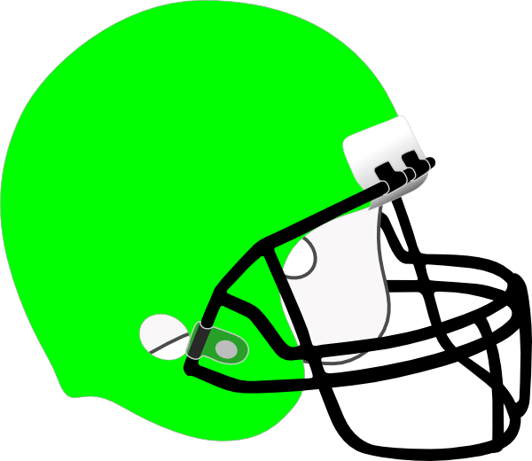 Green Football Helmet Clipart (600x520)