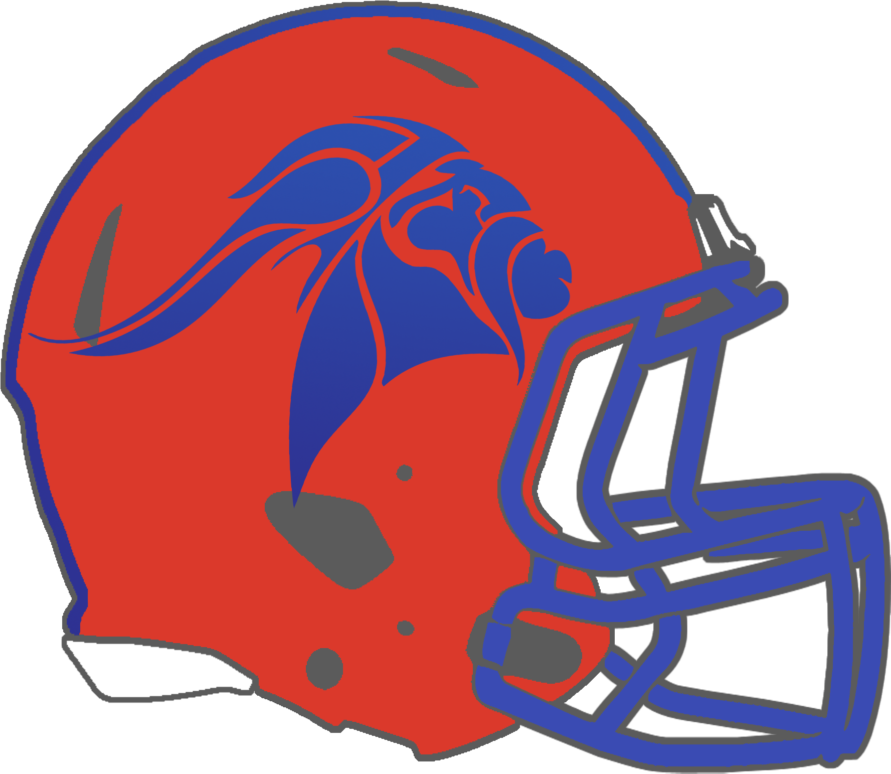 North Panola Cougars - Grenada Chargers Football Logo (1800x1565)