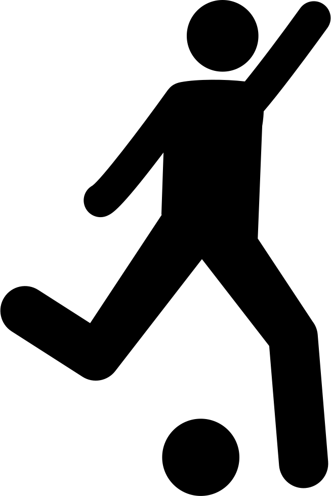 Football Player Attempting To Kick Ball Comments - Kickball Player Transparent (654x980)