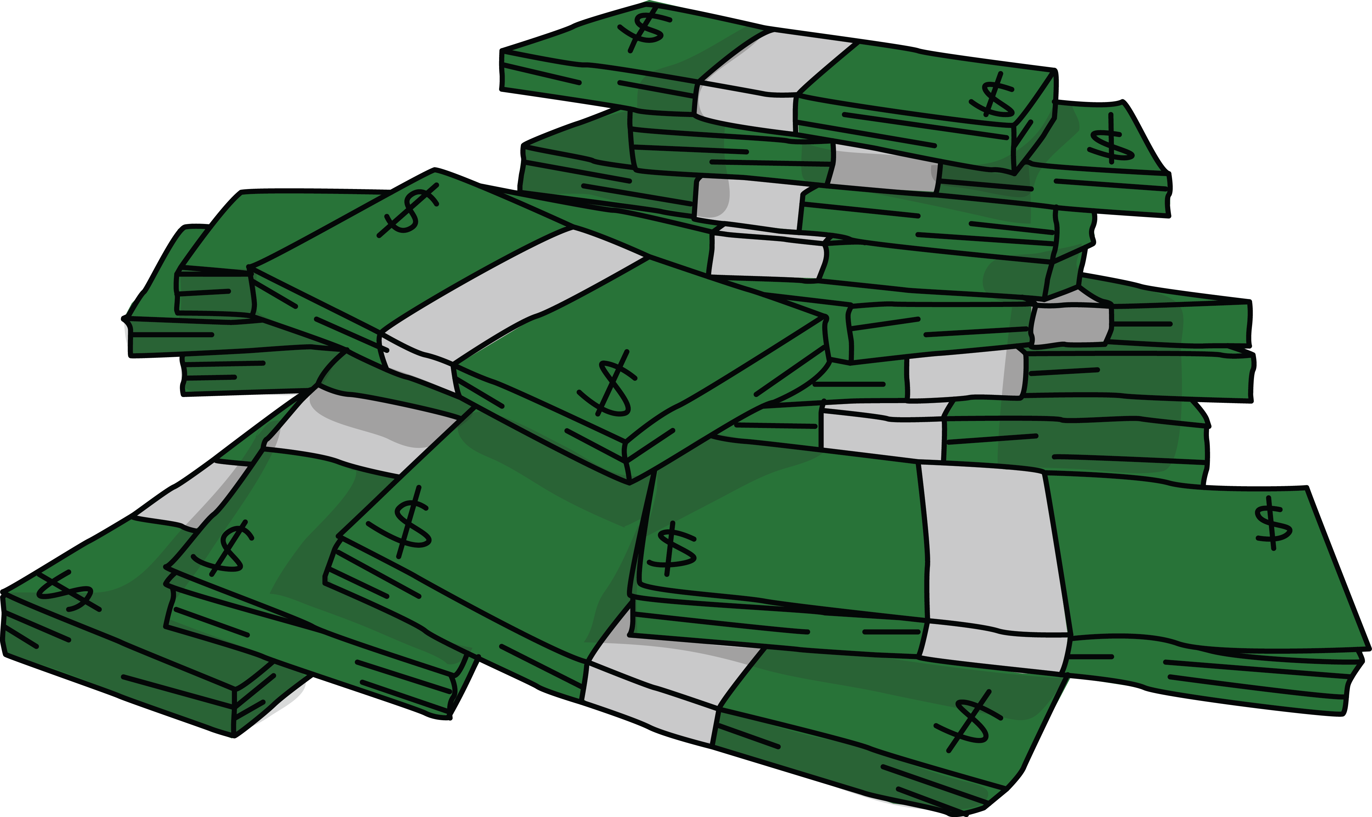 Money Bag Animation Stock Footage Clip Art - Stacks Of Money Clip Art (4475x2667)