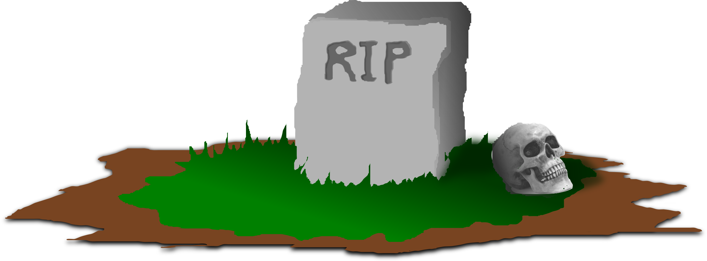 Grave Clip Art - Grave Clipart (2400x887)