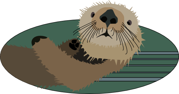 Free Vector Sea Otter Clip Art - Sea Otter Clip Art (600x315)