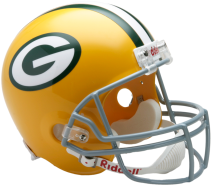 Helmet Clipart Green Bay Packers - Green Bay Packers Football Helmet (475x429)