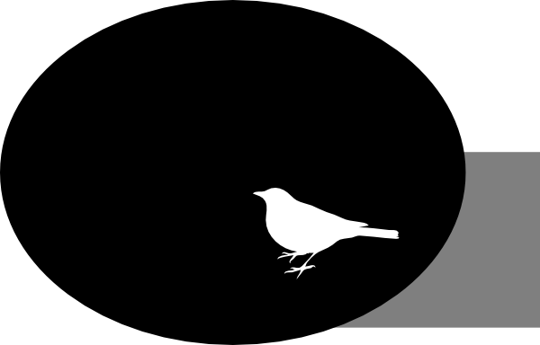 White Bird On Black Background Clip Art - Bird Background Clipart Black And White (600x384)