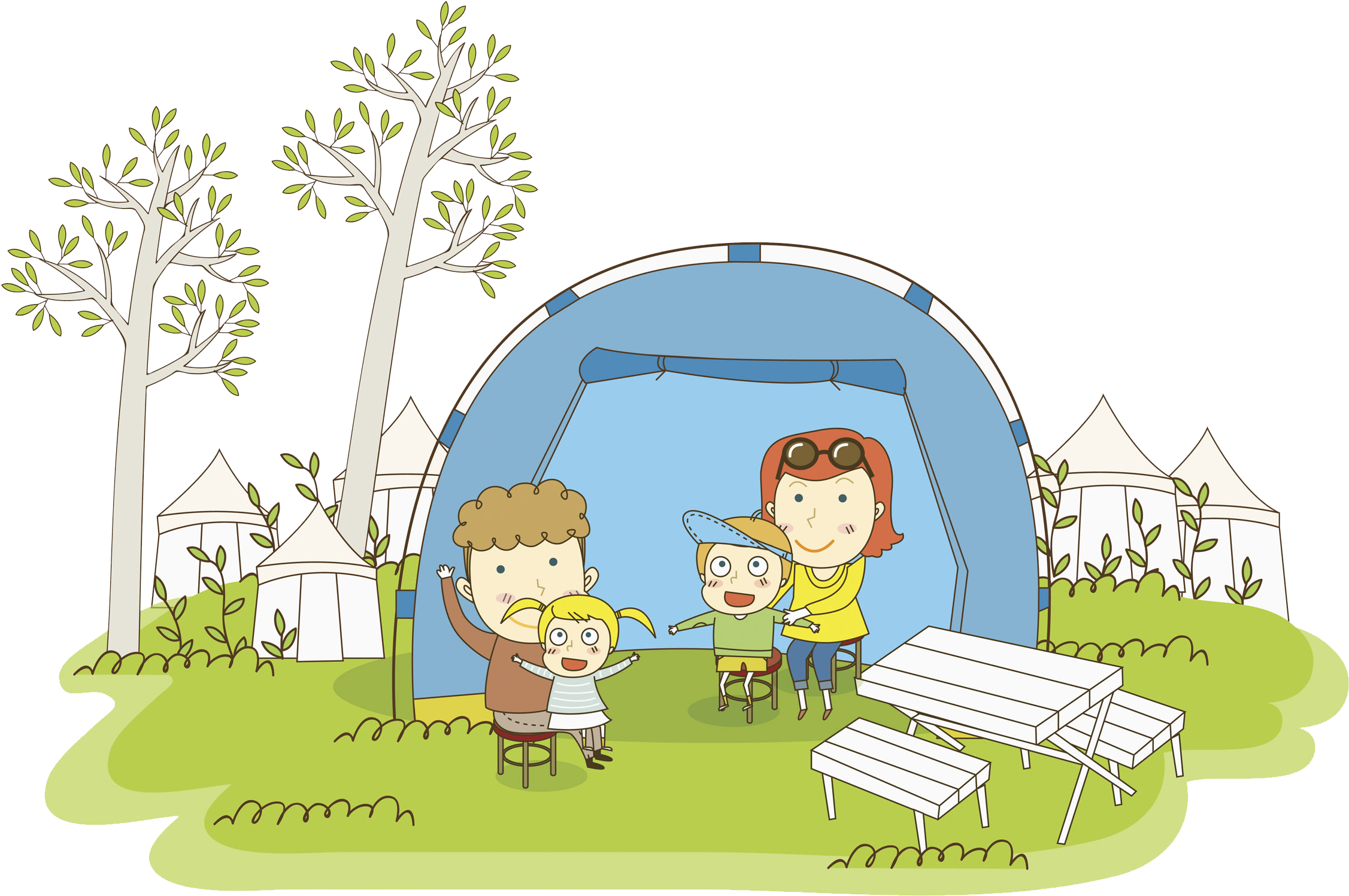 Tent Camping Illustration - Tent (2287x1527)
