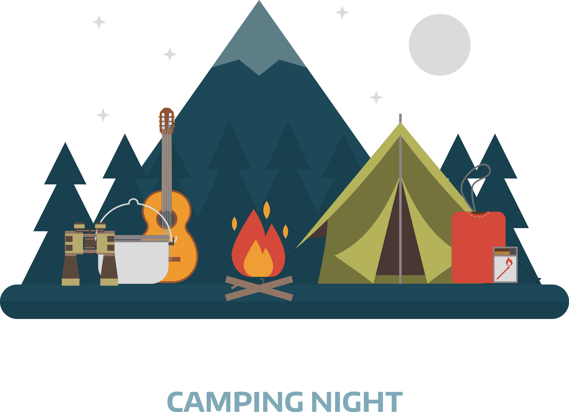 Camping Flat Design - Flat Design Camping (2212x1602)