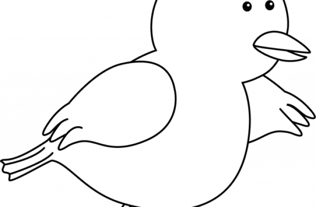 And White Flying Bird Clip Art Black And White Flying - Birds Black & White (640x420)