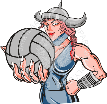 Viking Clipart Volleyball - Viking Volleyball (361x351)
