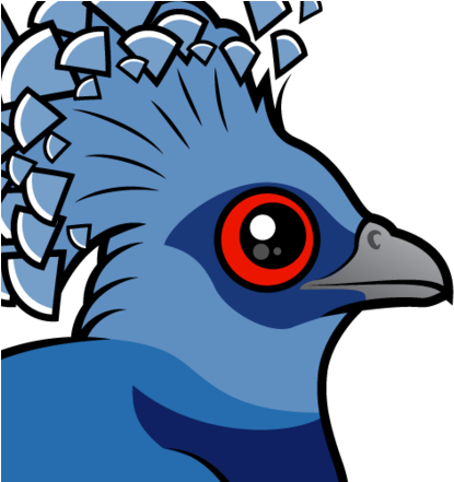 About The Victoria Crowned Pigeon - Cartoon Crowned Pigeon (440x440)