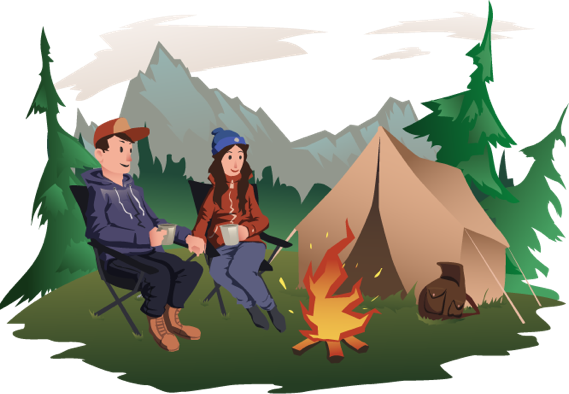 Watch Your Favorite Content, Engage With Content Creators, - Camping Png (569x394)