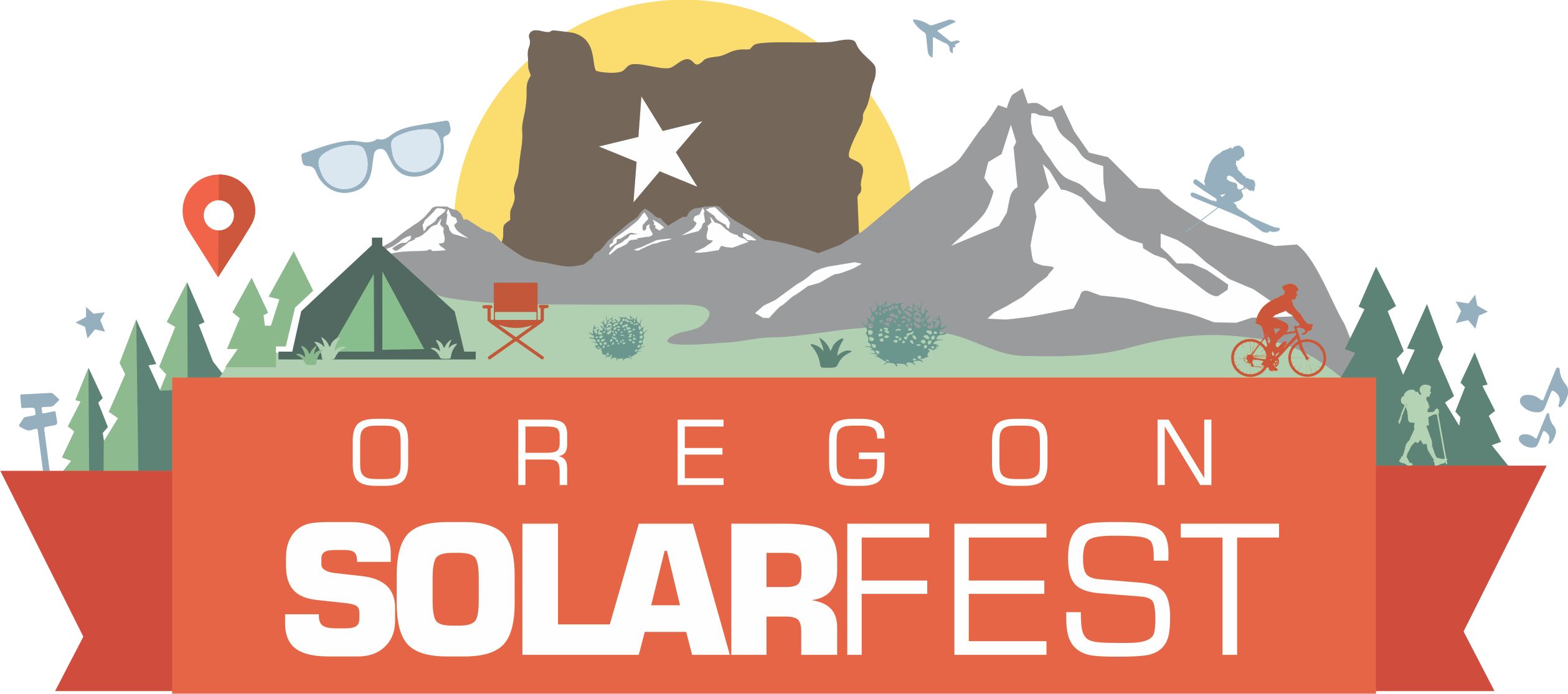 2017 Total Solar Eclipse In Madras, Oregon - Oregon Solarfest (2518x1115)