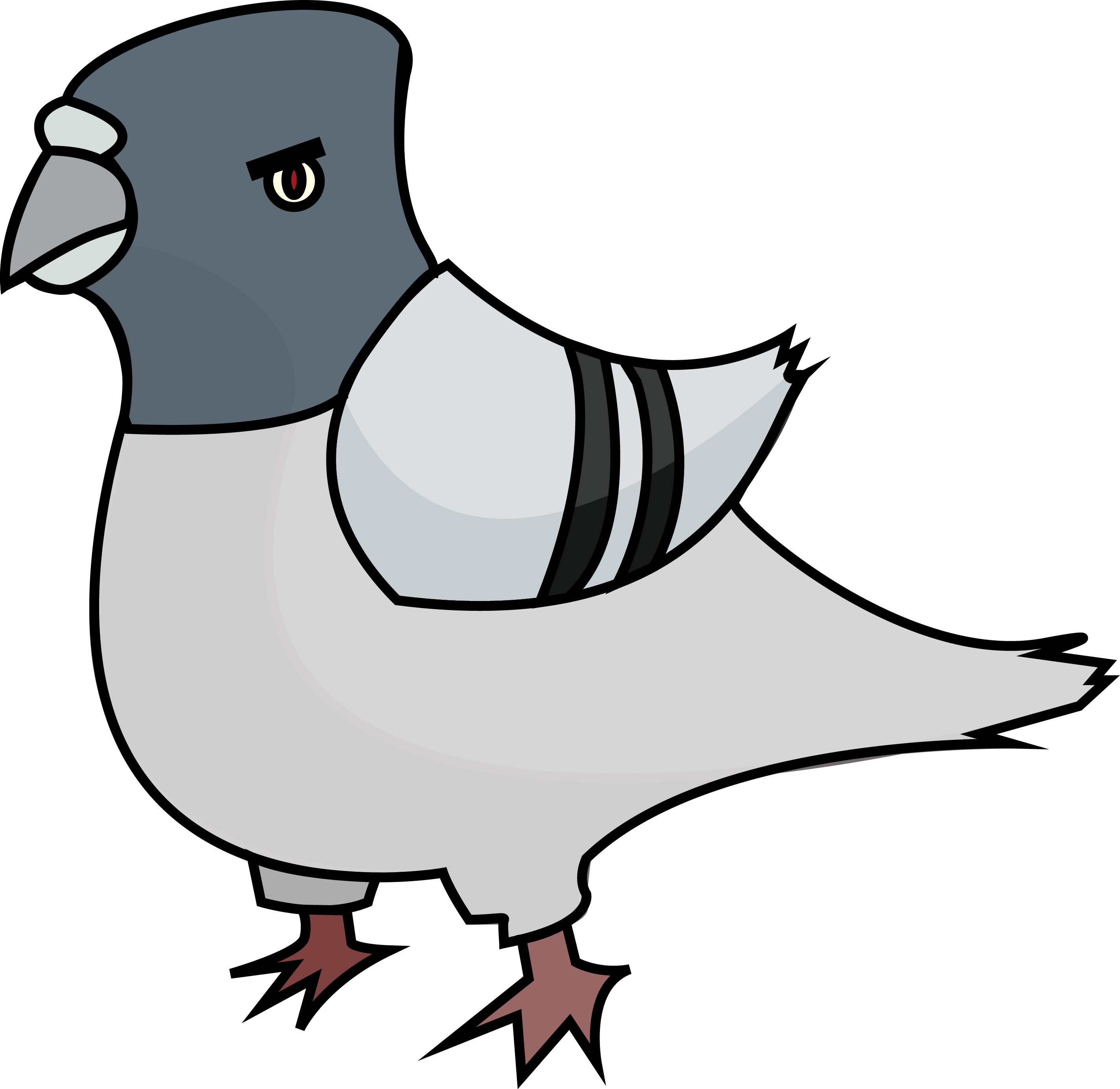 Pigeon Post - Angry Pigeon Clipart (2847x2767)