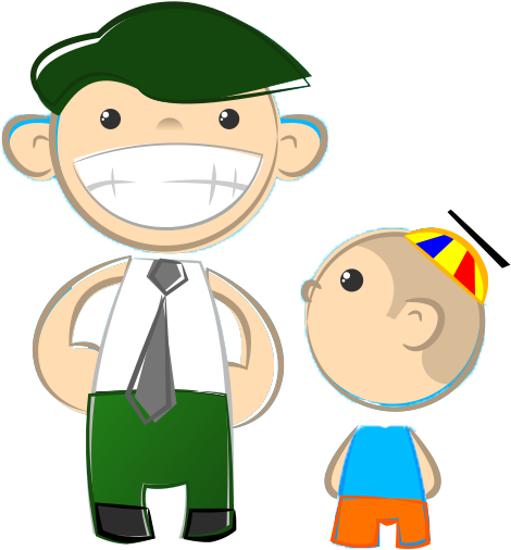 Father - Dad And Son Clipart (529x578)