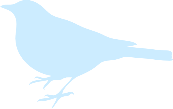 Bird Silhouette Light Blue Svg Clip Arts 600 X 380 - Black N White Bird (600x380)