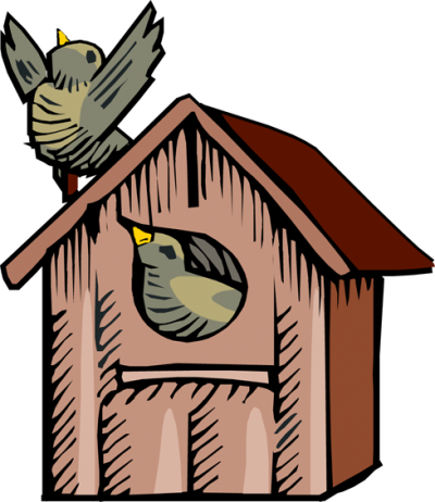 Uncategorized Â€“ Page 504 Â€“ Clipartaz Â€“ Free Clipart - Birdhouse Clipart (400x462)