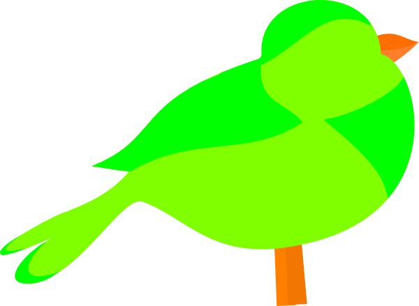 Green Bird Easy Clip Art At Clker - Clip Art (600x439)