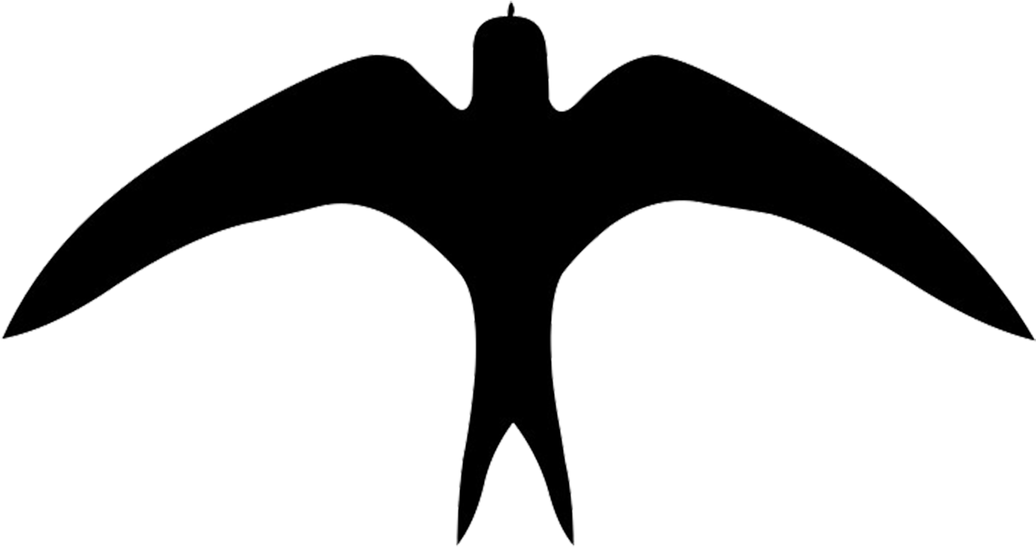 Silhouette Of Bird In Flight Png, Swallow Silhouette - Swallow Silhouette Png (1544x1062)
