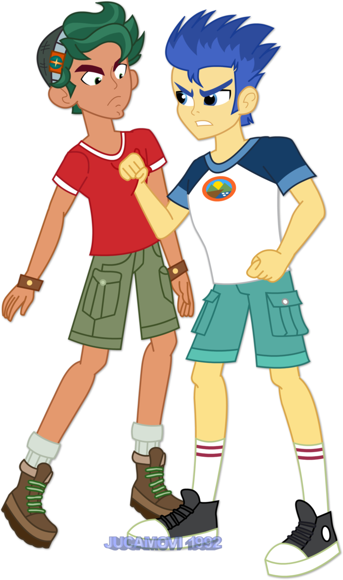 Jucamovi1992, Boots, Clothes, Converse, Equestria Girls, - Mlp Eg Timber Spruce And Flash Sentry (687x1162)