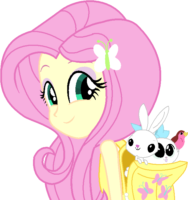 Equestria Girls - - - Fluttershy By Pasteldoveponyartist - Fluttershy (698x711)