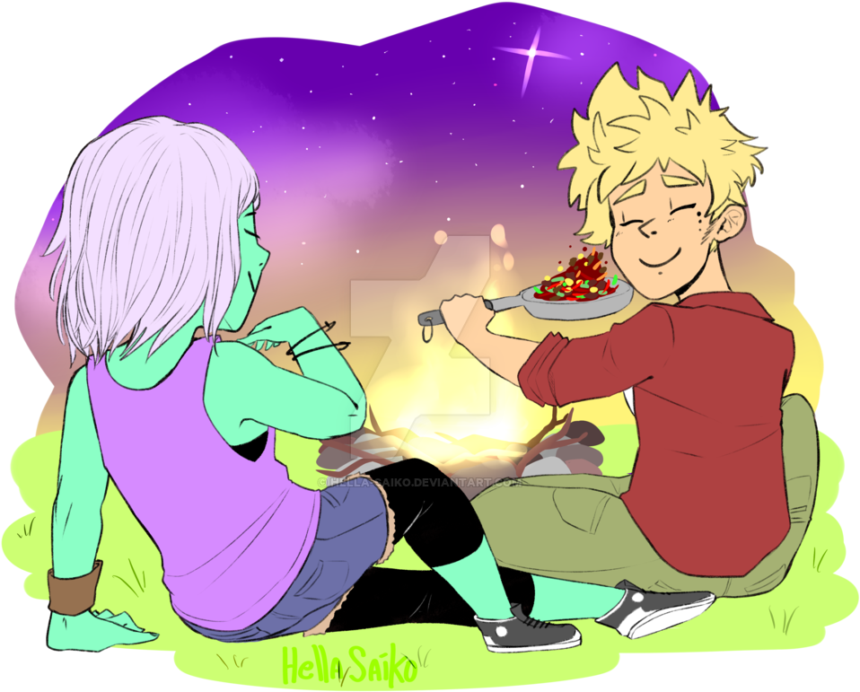Camping By Hella-saiko - Cartoon (1024x910)