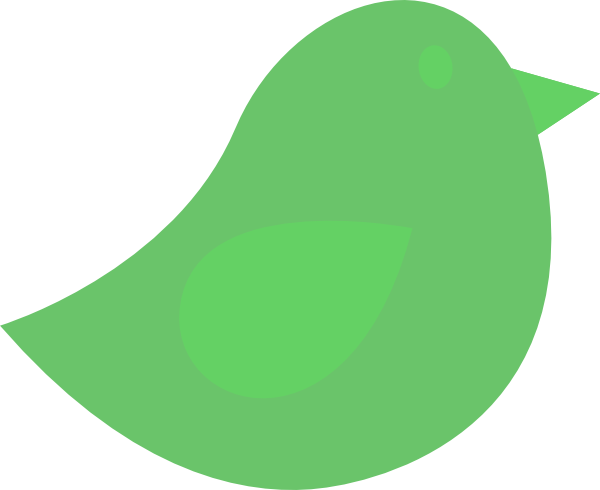 Green Bird Clip Art At Clker - Green Bird Icon (600x490)