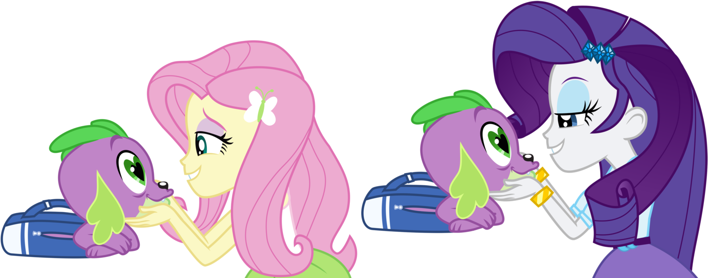 Spike Gets All The Equestria Girls - My Little Pony: Friendship Is Magic (1428x559)