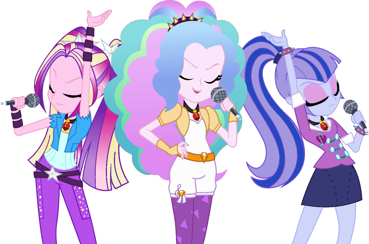 Adagio Dazzle, Alternate Hairstyle, Aria Blaze, Artist - Mlp Cadence And Celestia (1280x849)