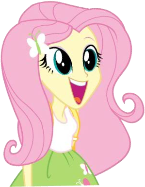 Dash For The Crown, Equestria Girls, Equestria Girls - Equestria Girls Fluttershy Happy (366x429)