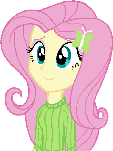 Equestria Girls Vector Fluttershy - Cartoon (646x507)
